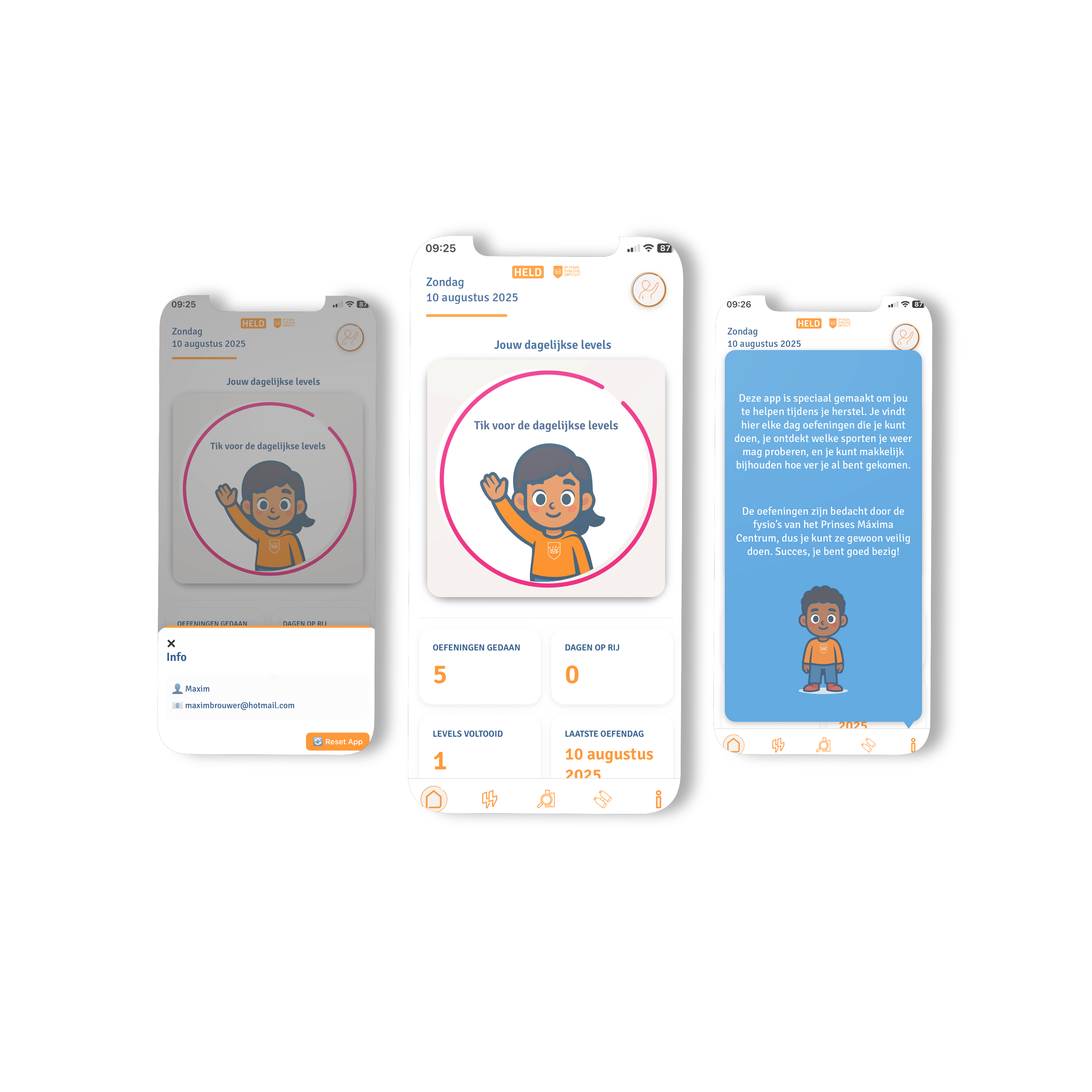 Screenshot van een websiteproject