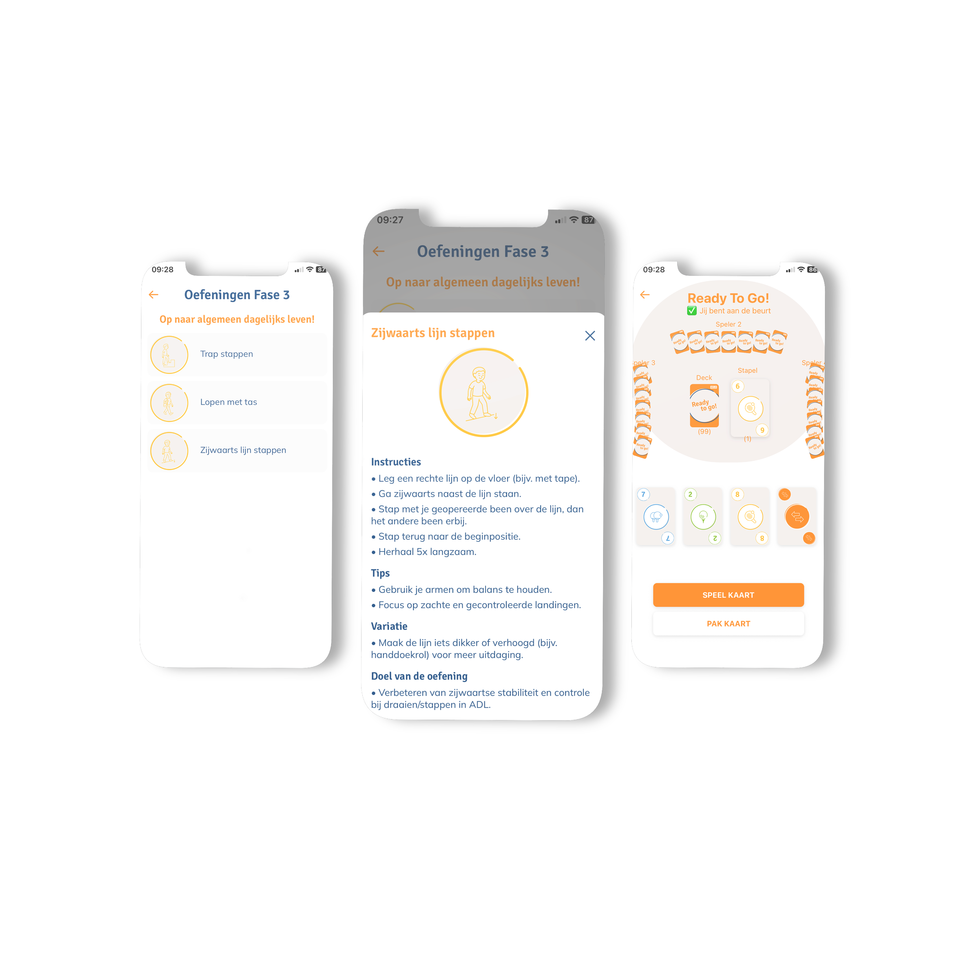 App mockup 9 — instellingen